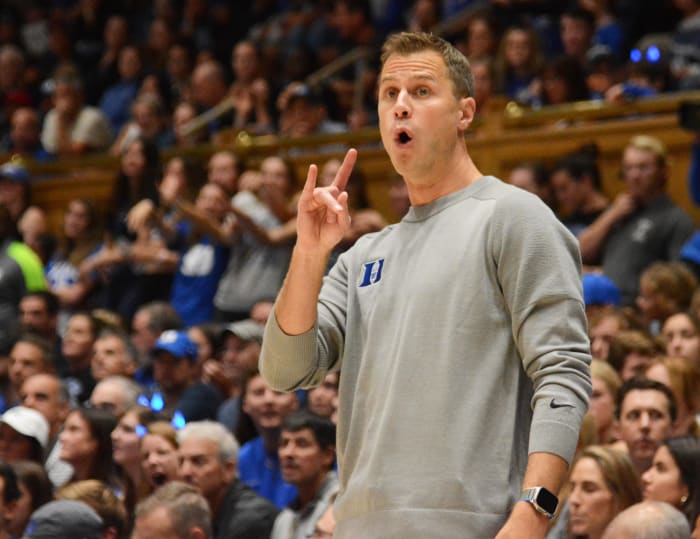 Duke basketball head coach Jon Scheyer